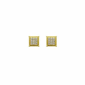 0.25 CT * 2 Moissanite Diamond Pavé Tile Earrings
